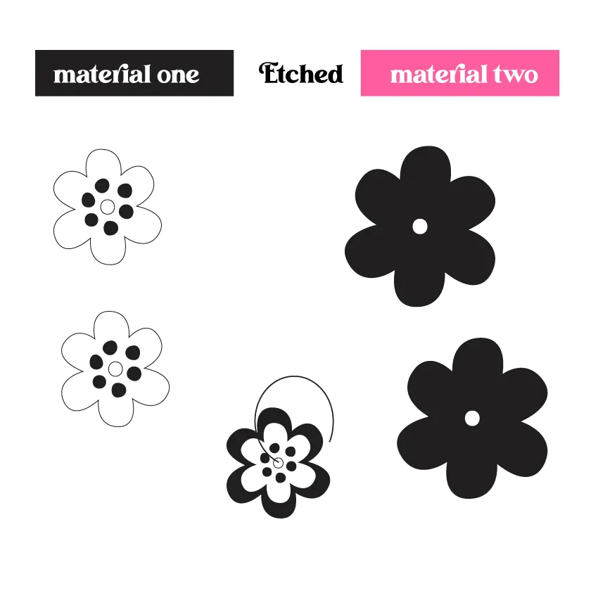 © Polka Dot Posie Stackers - 2 pair set