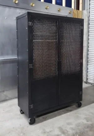 #015 - Vintage Industrial Wardrobe/Storage Unit