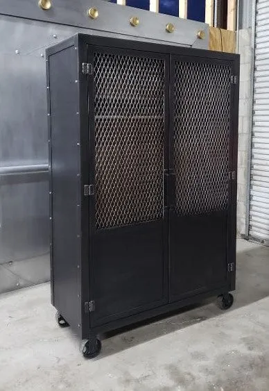 #015 - Vintage Industrial Wardrobe/Storage Unit