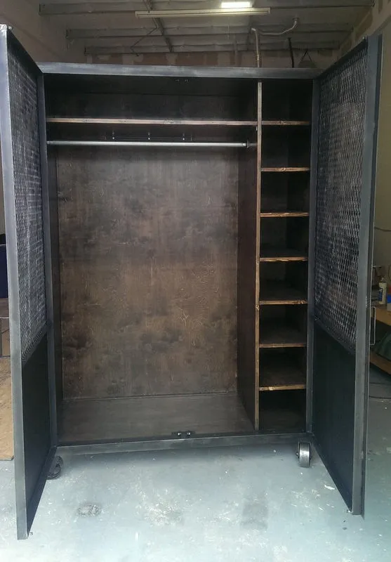 #015 - Vintage Industrial Wardrobe/Storage Unit