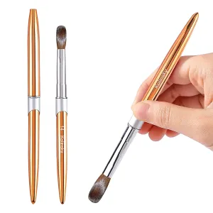 100% Kolinsky Acrylic Nail Brush, pure handmake Round Shape (Size # 6/8/10/12/14) Acrylic Art Brush for Nail Acrylic Application, Professional Nail Art Brush Manicure for Women (#10)