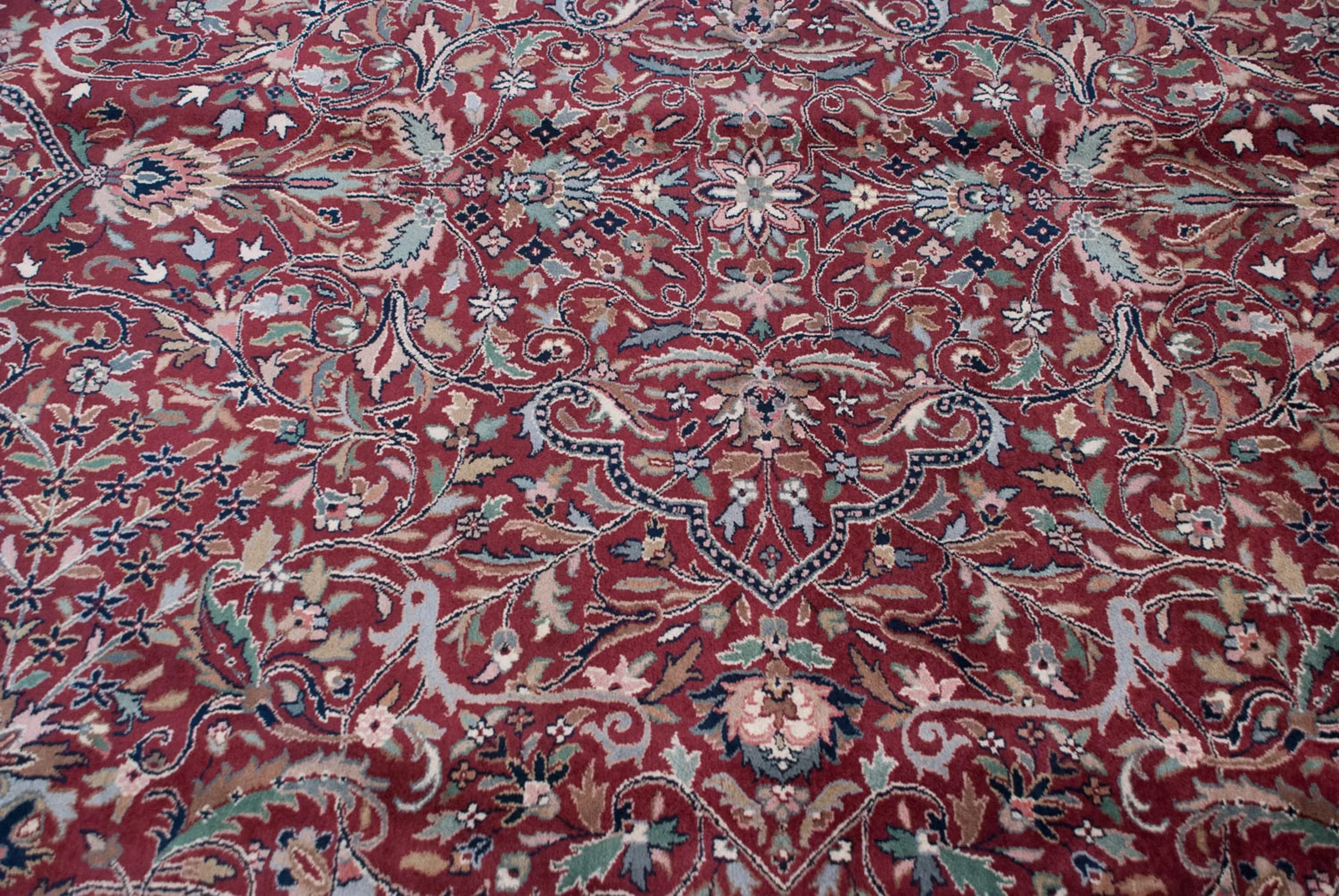 10x14 Vintage Indian Kashan Design Carpet