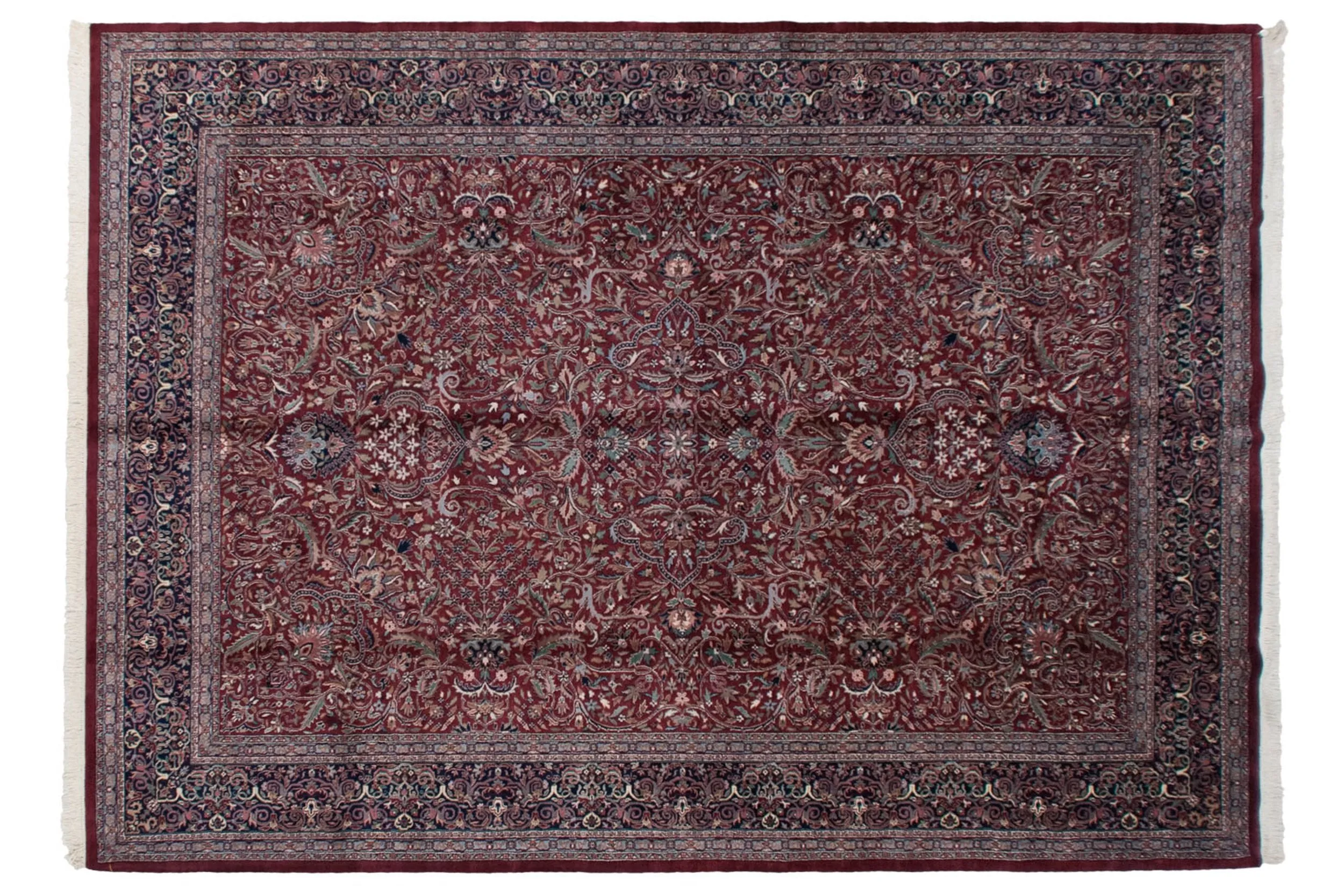 10x14 Vintage Indian Kashan Design Carpet