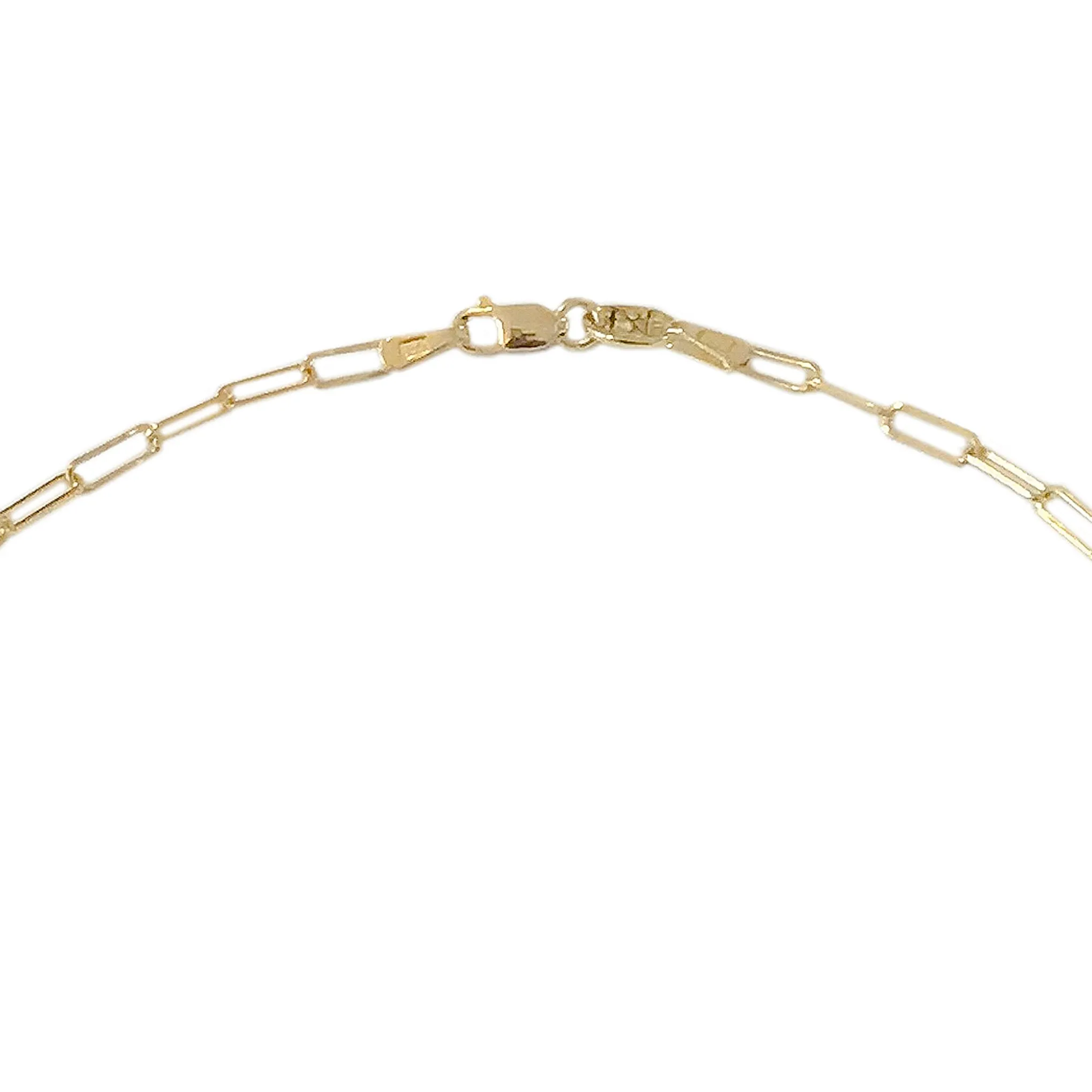 14K Gold Mini Nameplate Pendant Necklace ~ Block Font