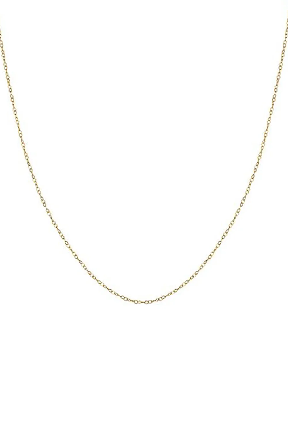 14K Mini Diamond Cut Cable Chain 18"