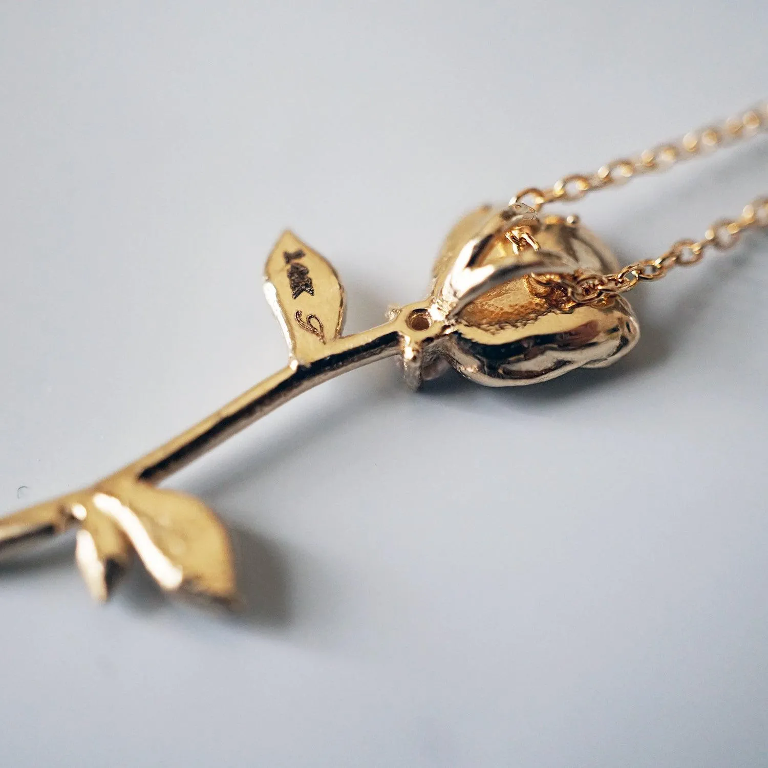 14K Rose Diamond Necklace