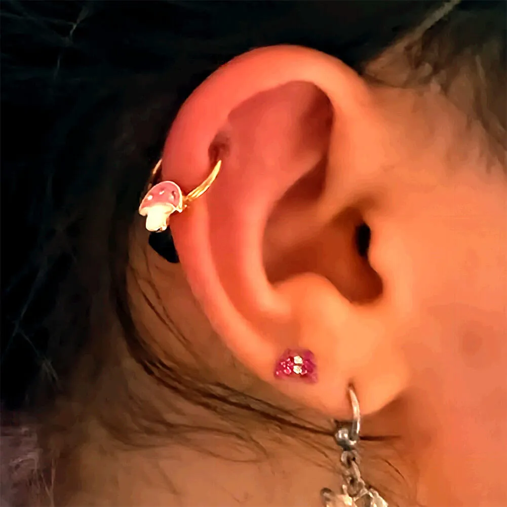 16G 8/10mm Cute Mushroom Septum Ring