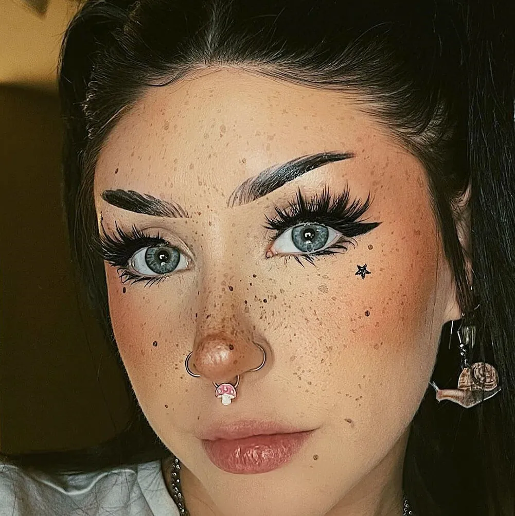 16G 8/10mm Cute Mushroom Septum Ring
