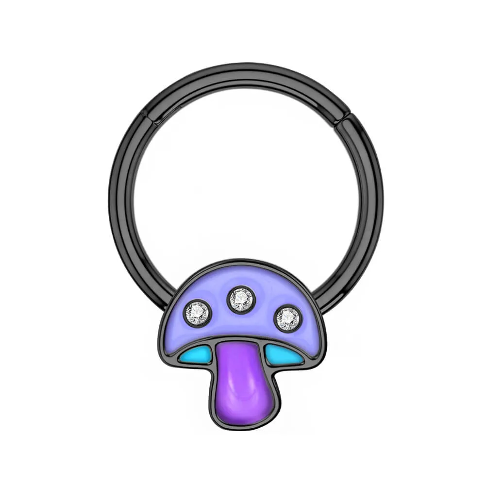 16G 8/10mm Cute Mushroom Septum Ring