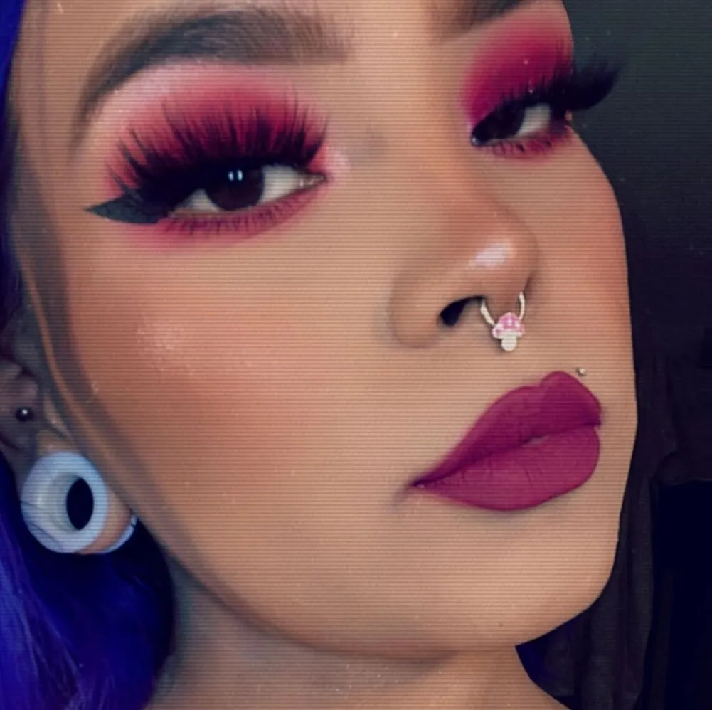16G 8/10mm Cute Mushroom Septum Ring