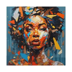 2 Vibrant Essence: An Abstract Celebration of Black WomenMatte Canvas, Stretched, 0.75"