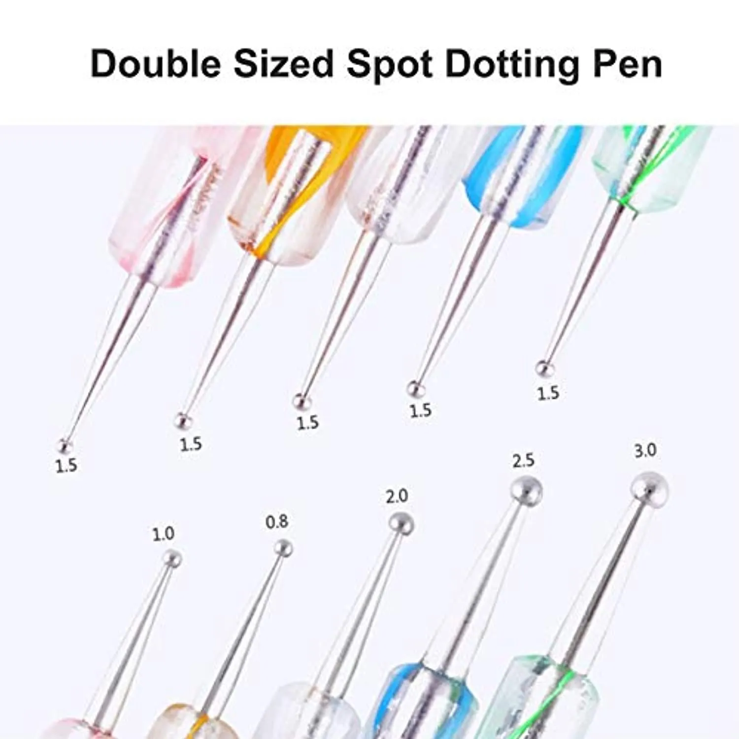 20pc Nail Art Painting Brush Pen Tools Kit UV Gel Building Drawing Linering Brushes Set Mandala Nail Dotting Pens (Pink)