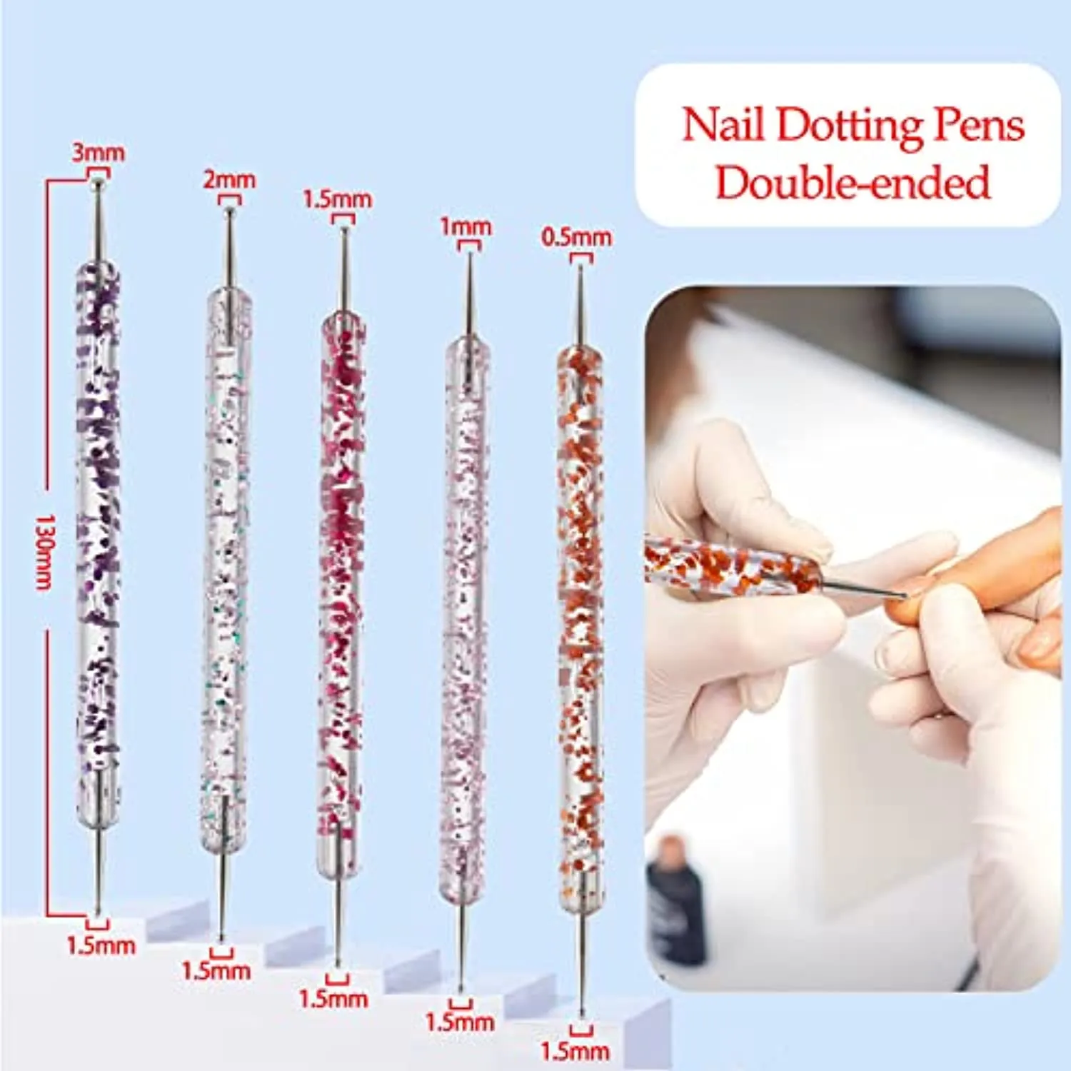 31PCS Nail Art Brushes,Acrylic Nail Brushes Set for Nail Art,Nail Dotting Pens,Nail Painting Brush Pen,Nail Dust Brush,Silicone Nail Art Pen,Nail Art Liner Brush Extension Gel Brush for Home Salon DIY
