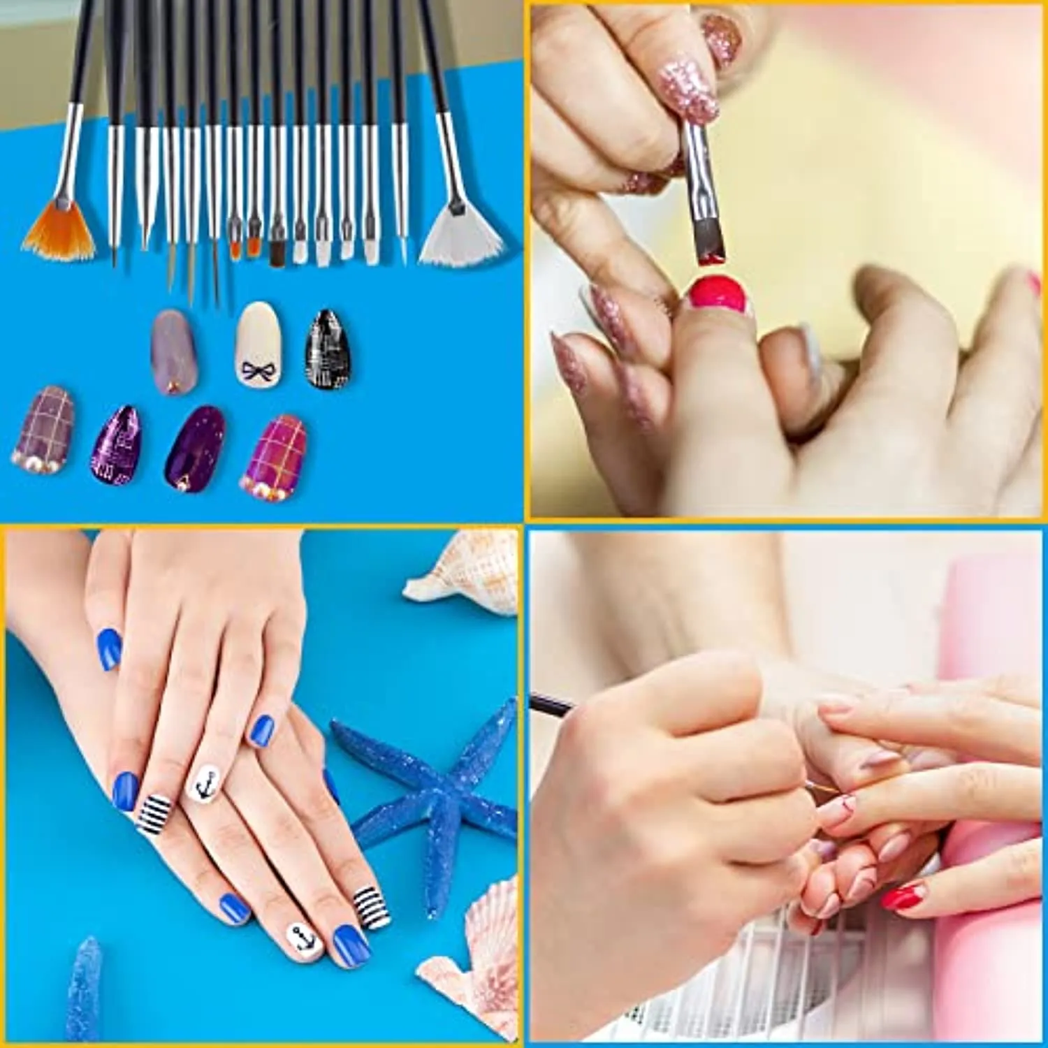 31PCS Nail Art Brushes,Acrylic Nail Brushes Set for Nail Art,Nail Dotting Pens,Nail Painting Brush Pen,Nail Dust Brush,Silicone Nail Art Pen,Nail Art Liner Brush Extension Gel Brush for Home Salon DIY