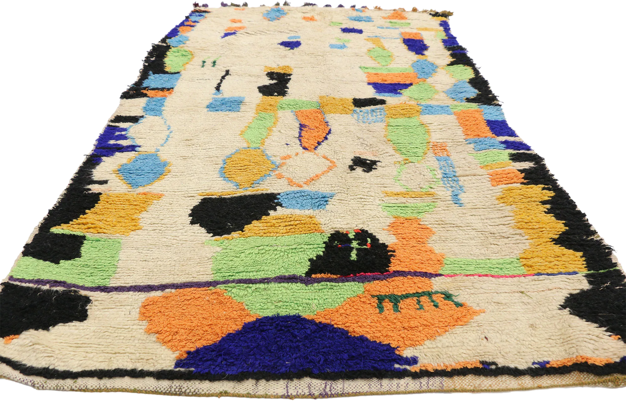4'2" x 7' Vintage Moroccan Rug