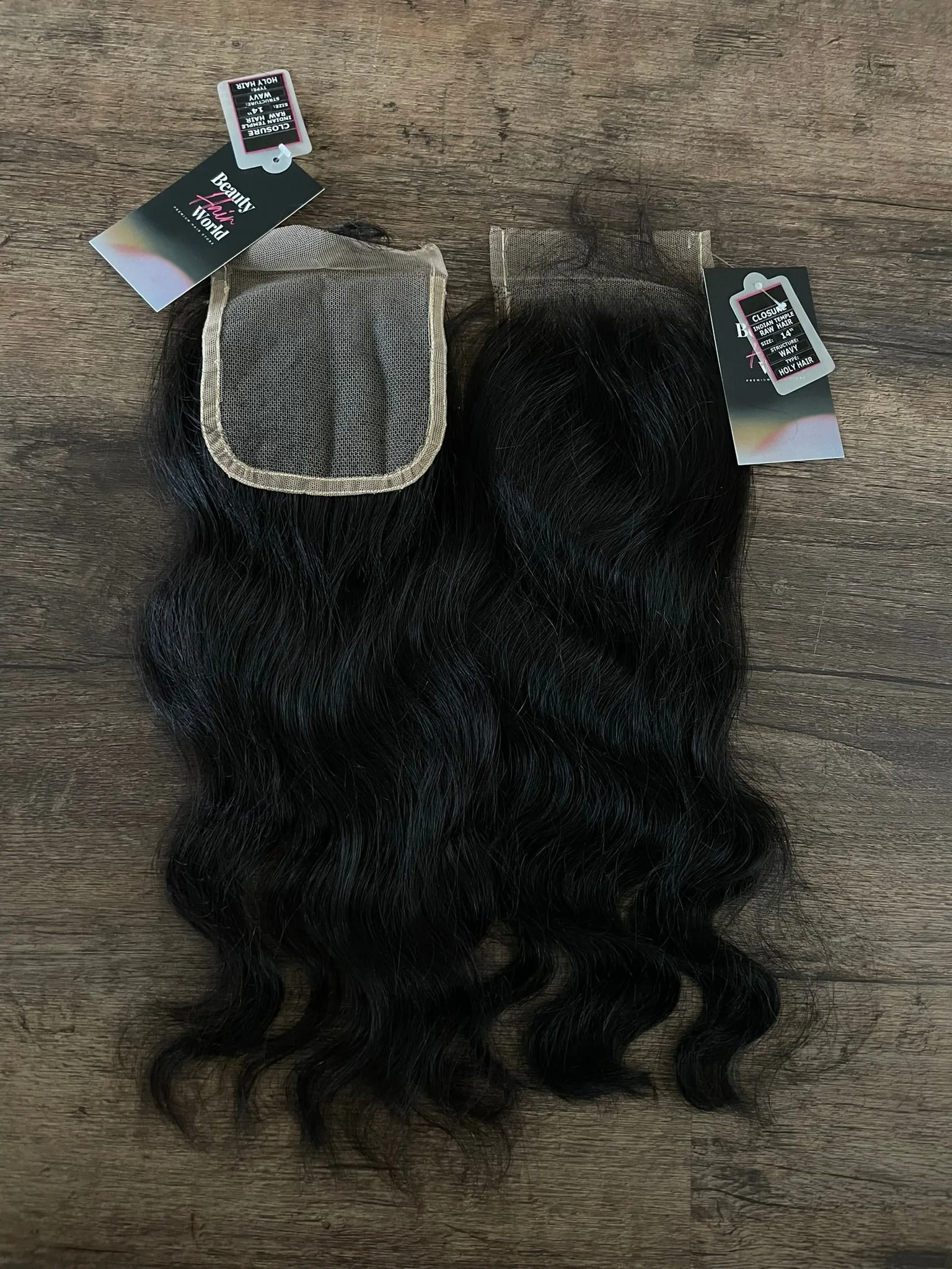 4x4 Lace Closure | RAW HAIR Indian Temple | Wavy
