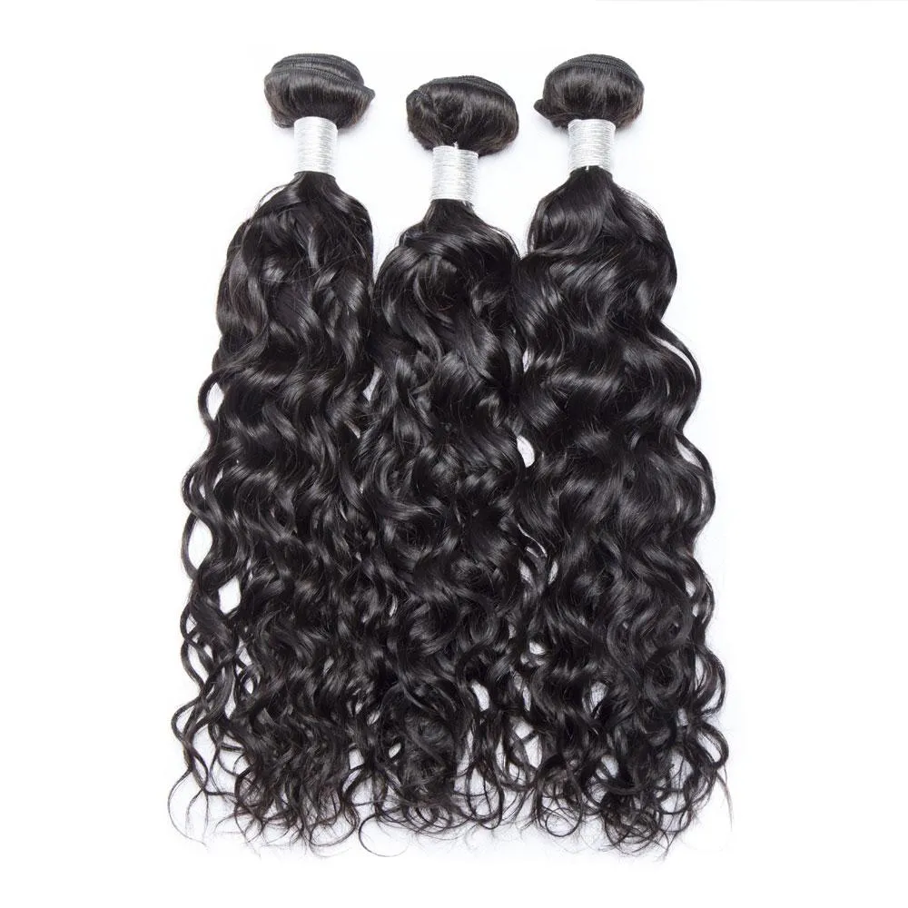 6x6 Closure with 3 Bundles 100% Unprocessed Wet & Wavy Virgin Human Hair