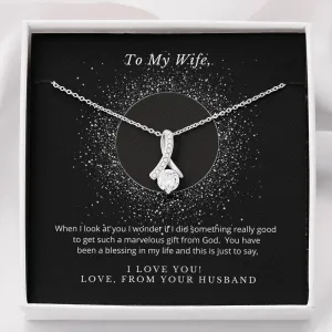 A blessing in my life-Alluring Beauty Solitaire Necklace for Wife