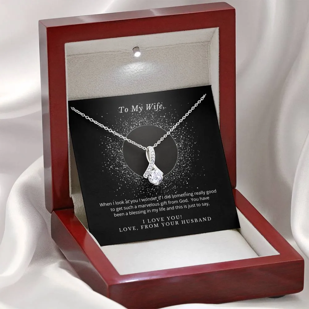 A blessing in my life-Alluring Beauty Solitaire Necklace for Wife