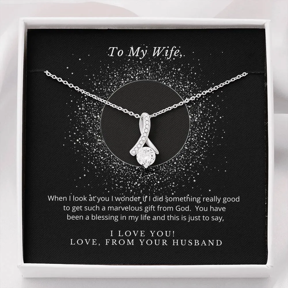 A blessing in my life-Alluring Beauty Solitaire Necklace for Wife