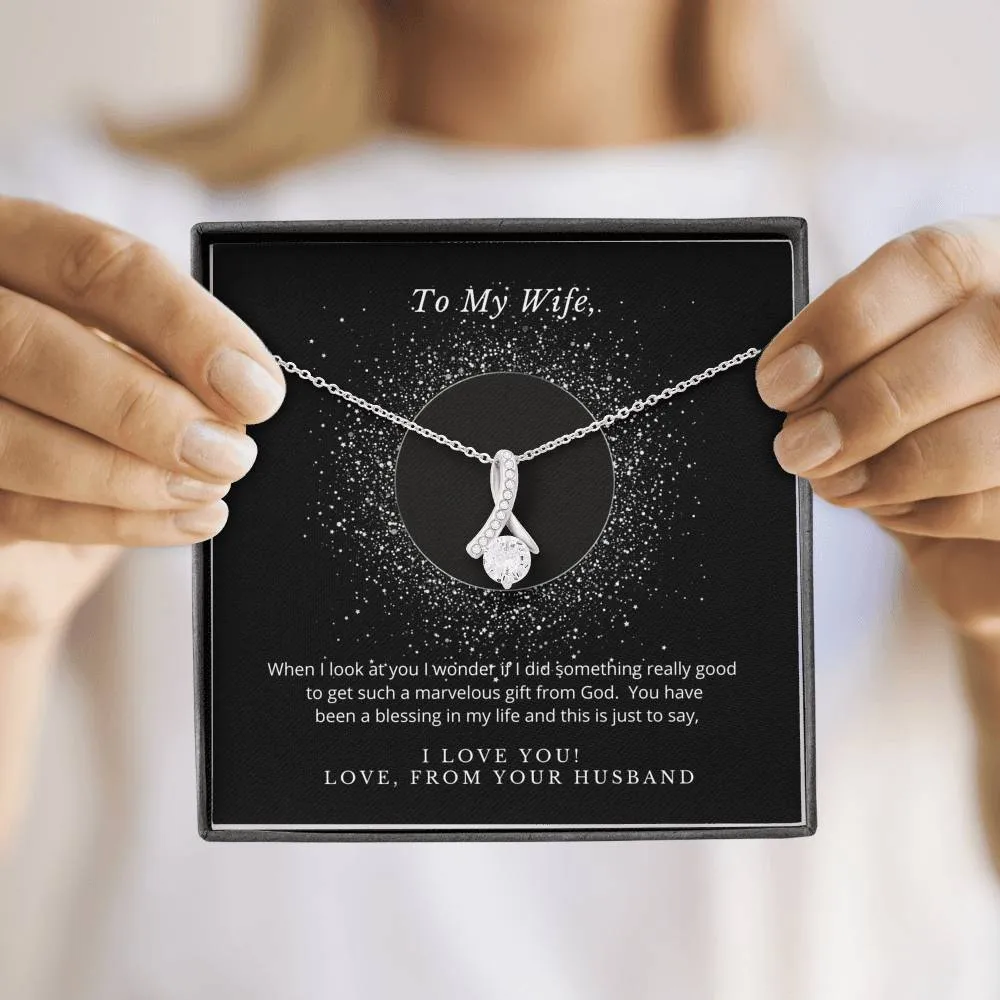 A blessing in my life-Alluring Beauty Solitaire Necklace for Wife