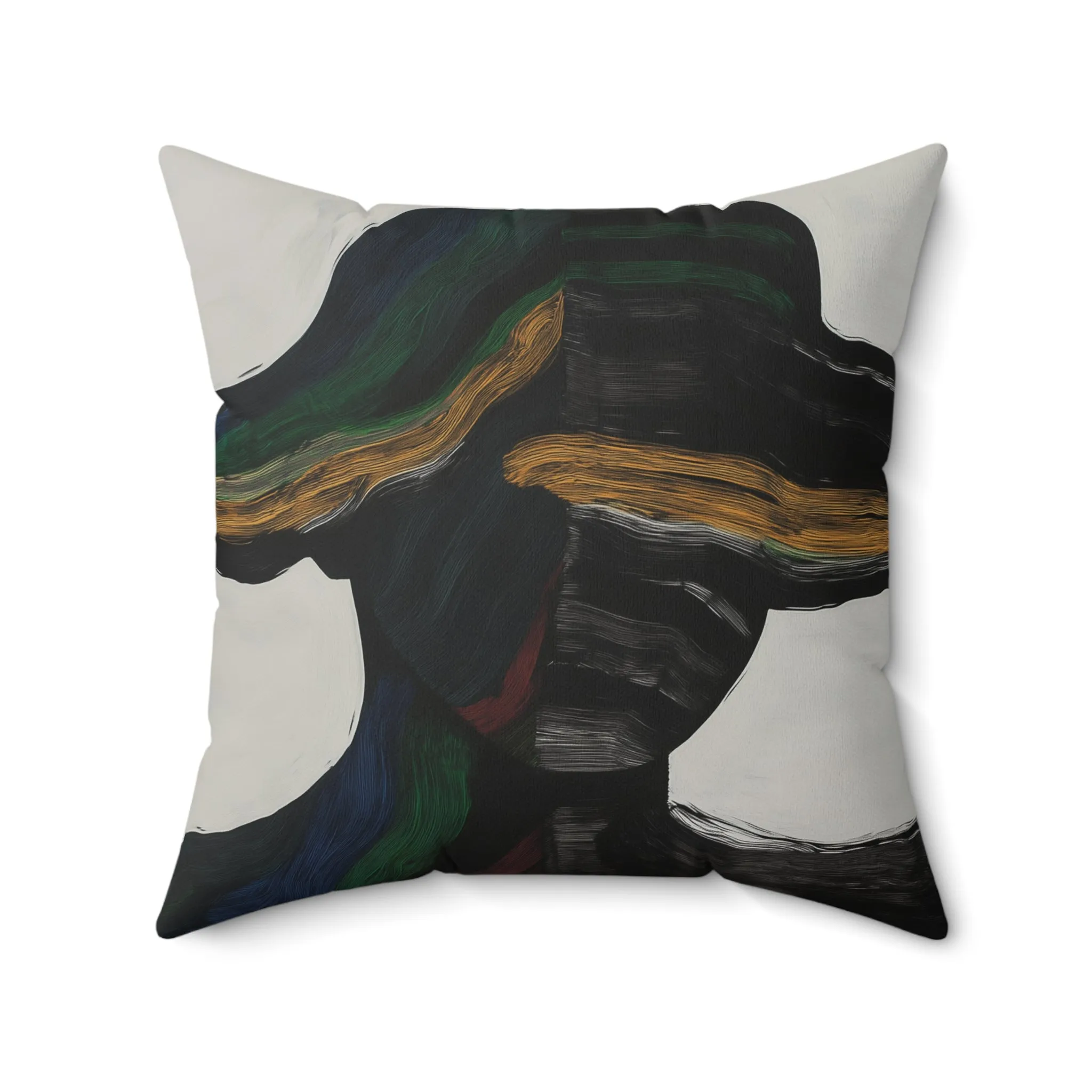 Abstract Duality Bold Contrast Pillow