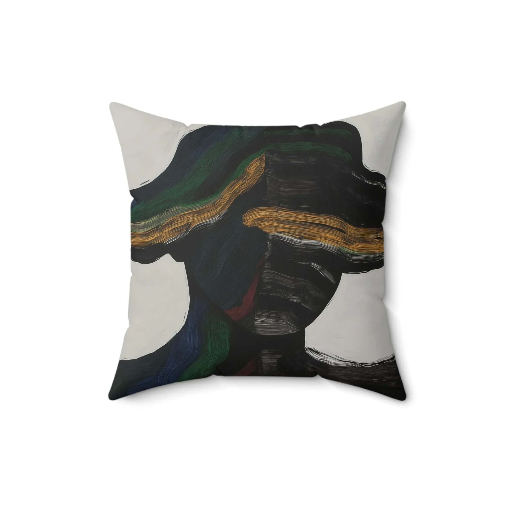 Abstract Duality Bold Contrast Pillow