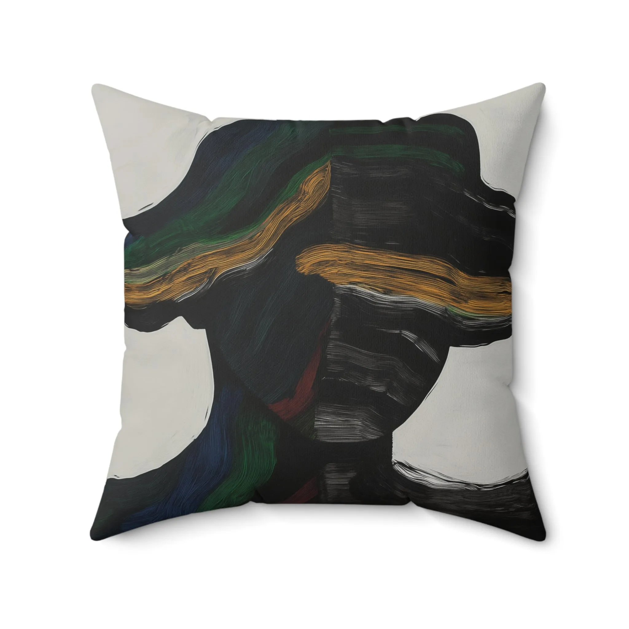 Abstract Duality Bold Contrast Pillow