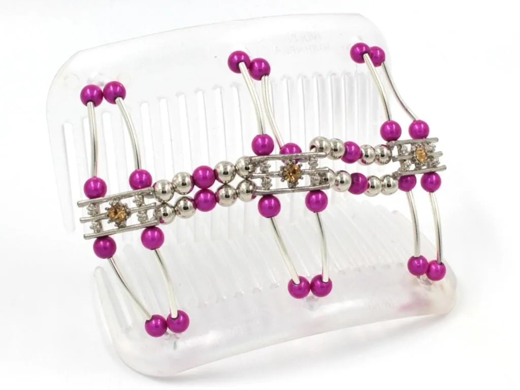 African Butterfly Hair Comb - Flowers Clear 77