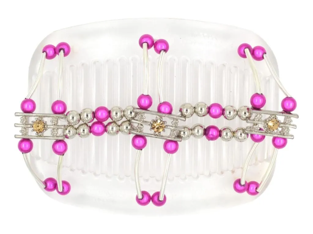 African Butterfly Hair Comb - Flowers Clear 77