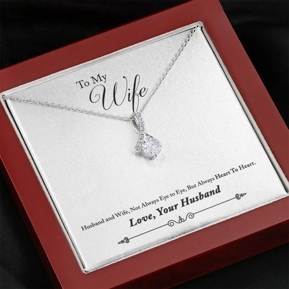 Always heart to heart-Alluring Beauty Solitaire Necklace for Wife