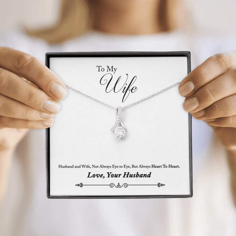 Always heart to heart-Alluring Beauty Solitaire Necklace for Wife