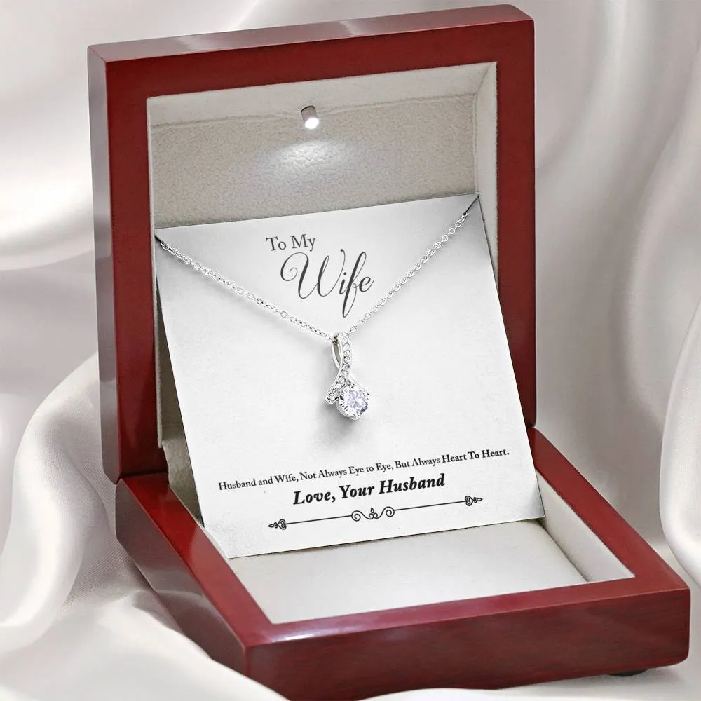 Always heart to heart-Alluring Beauty Solitaire Necklace for Wife