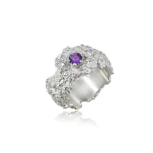 Amaranth Ring Silver with Amethyst