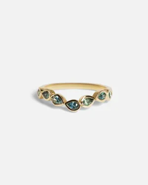 Aqua / Nesting Pear Sapphire Band