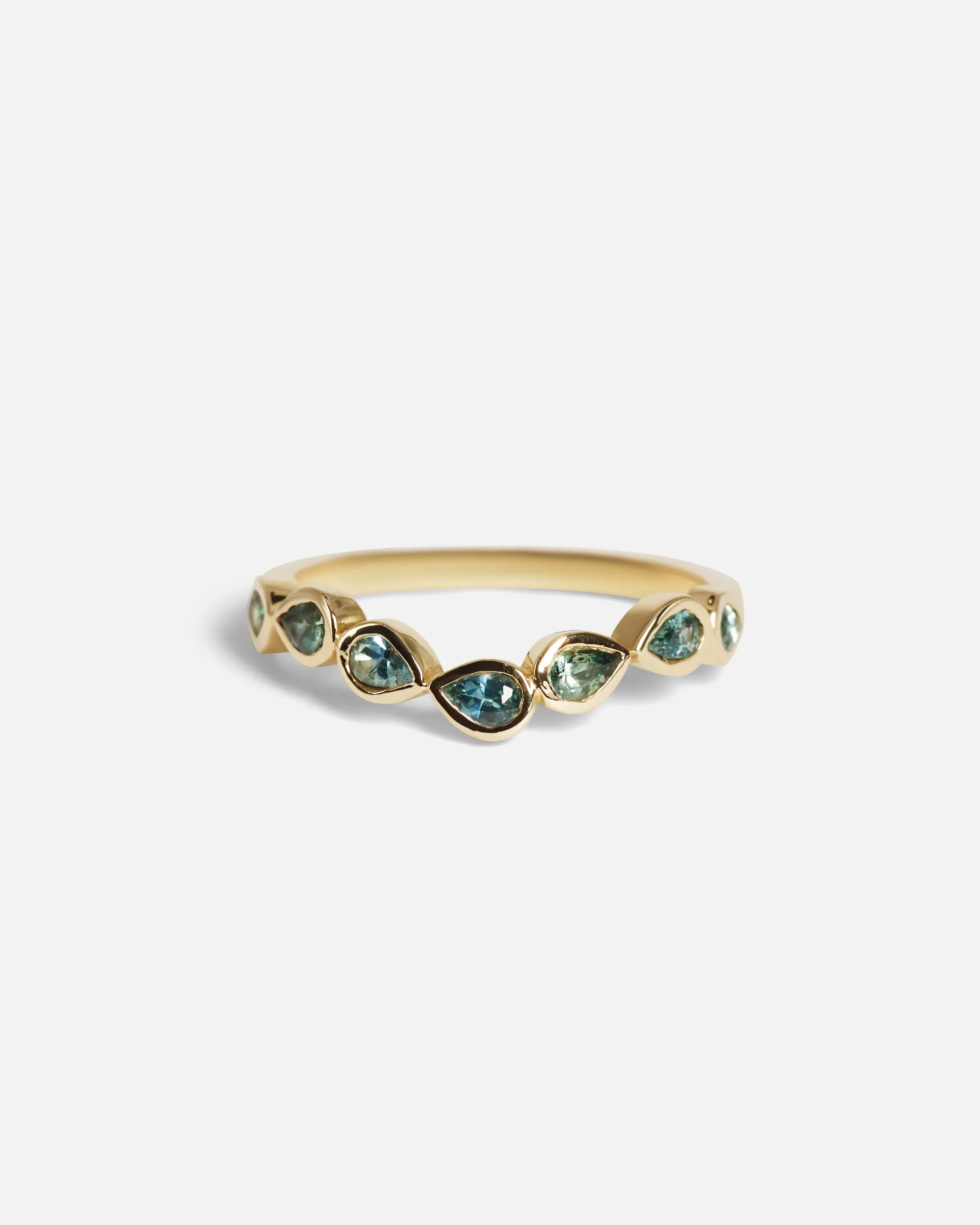 Aqua / Nesting Pear Sapphire Band