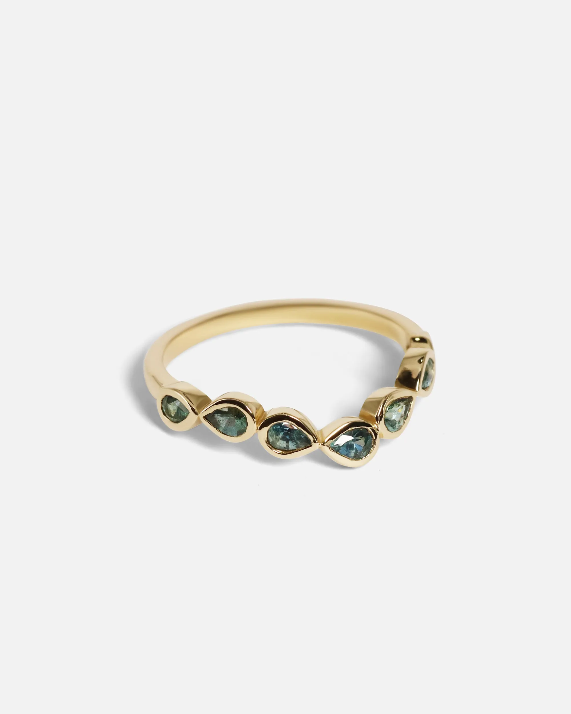 Aqua / Nesting Pear Sapphire Band