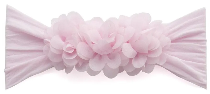 Baby Bling Chiffon Ruffle Pink Headband