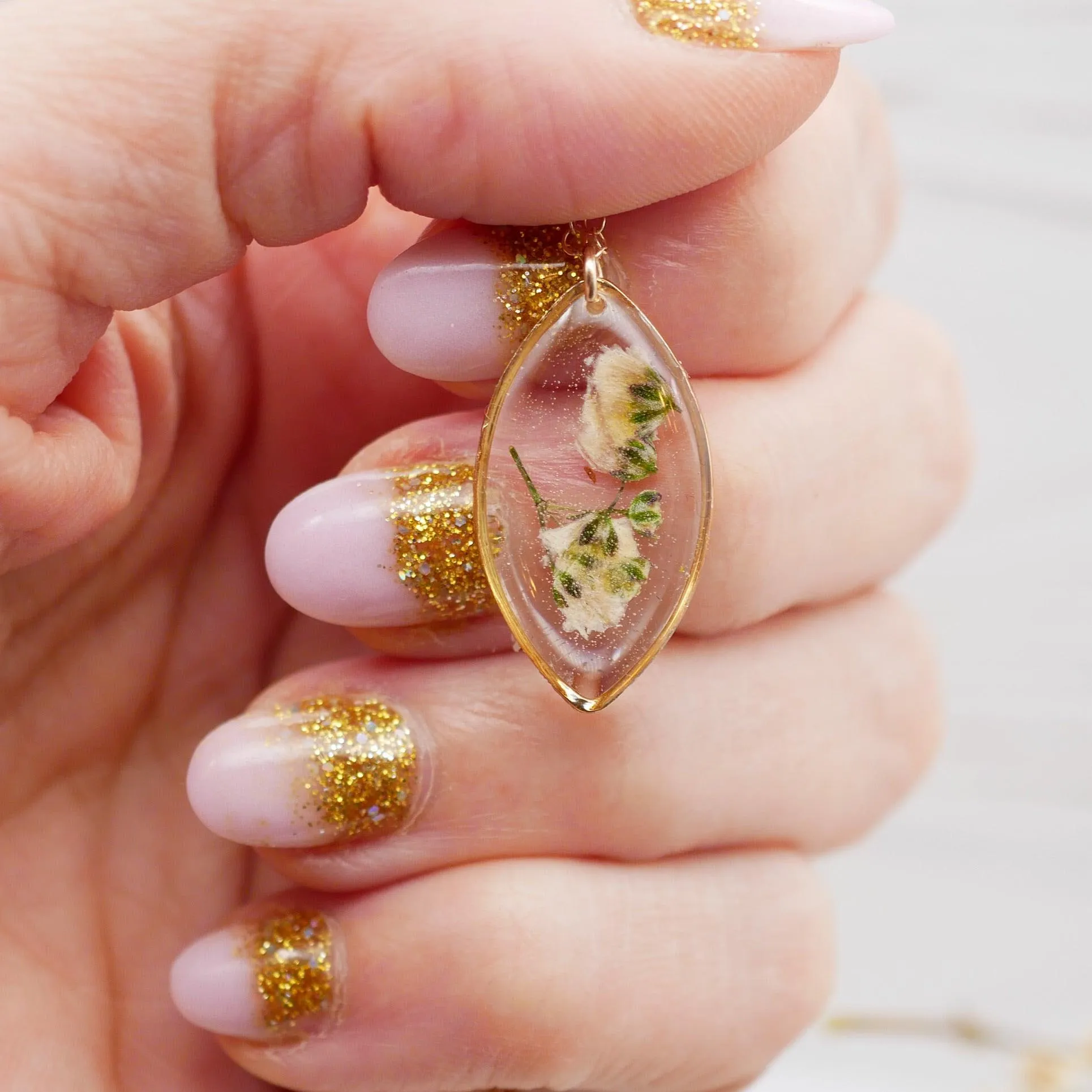 Baby's Breath Marquise Necklace