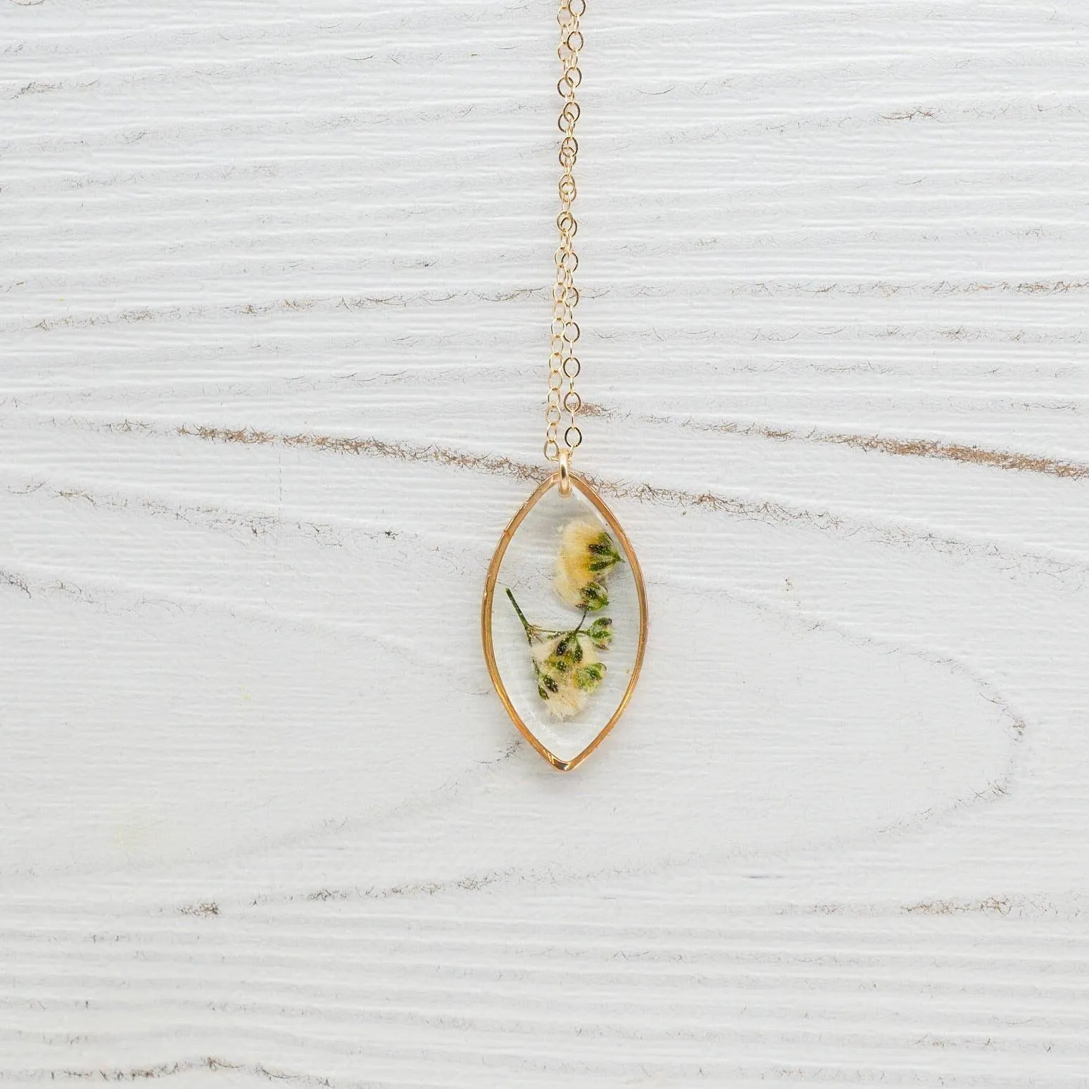Baby's Breath Marquise Necklace