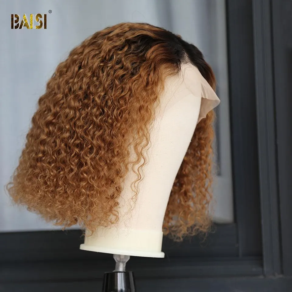 BAISI Color Bob Wig Wavy Hair Human Hair ( Shop by Look 3)  ON SALE