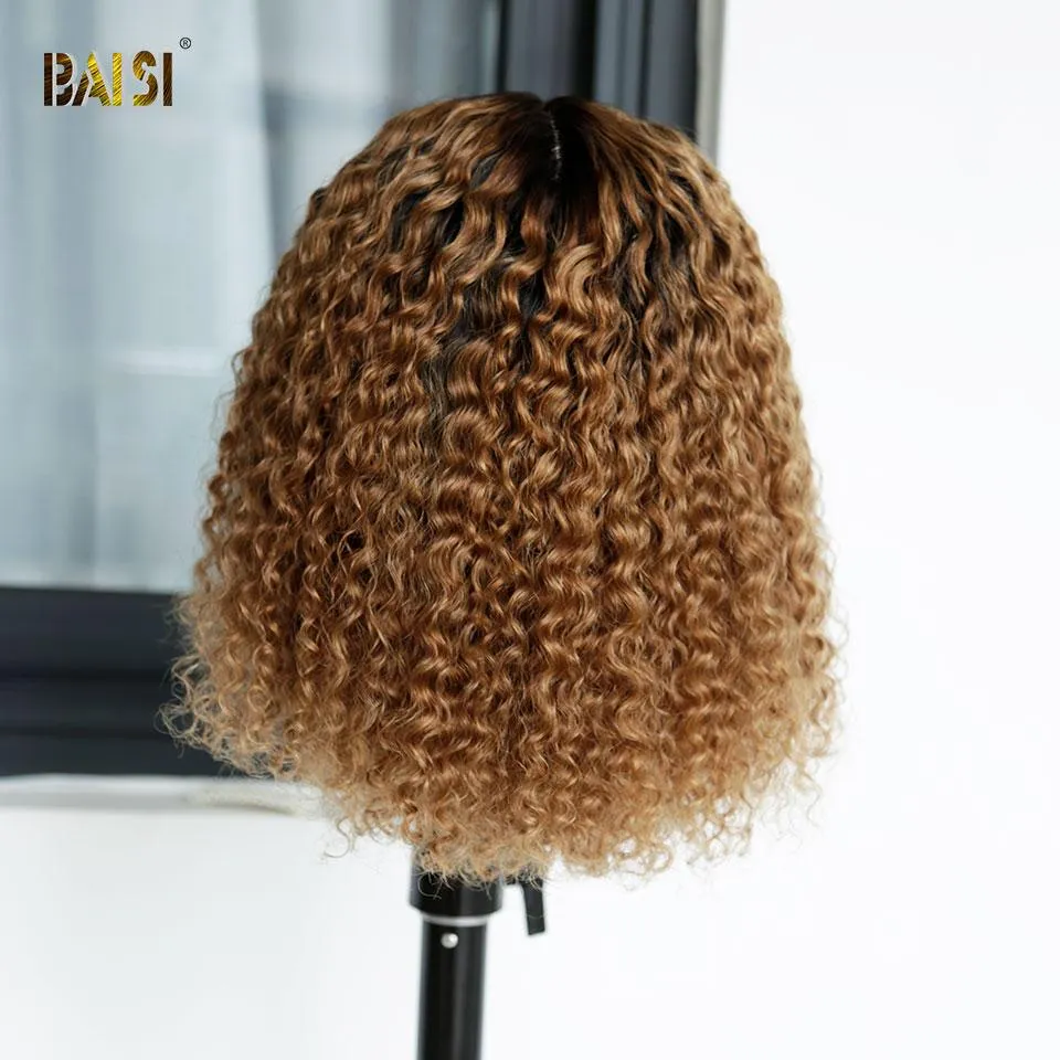 BAISI Color Bob Wig Wavy Hair Human Hair ( Shop by Look 3)  ON SALE