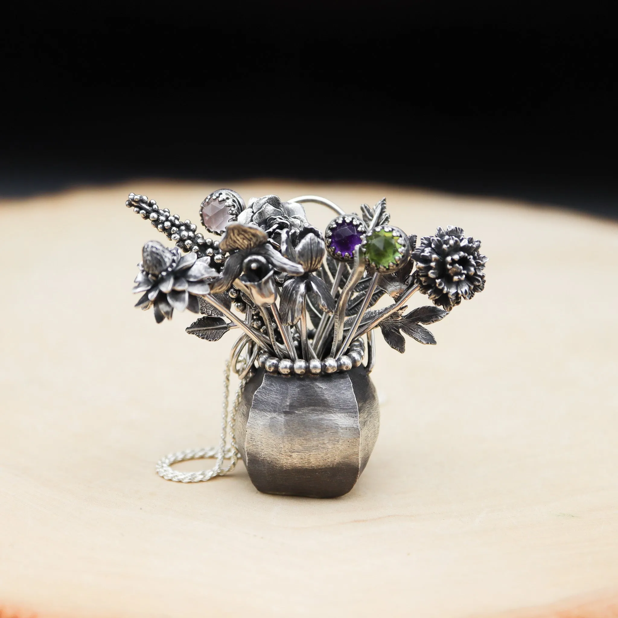 Ball Jar Bouquet or Vase Bouquet Necklace
