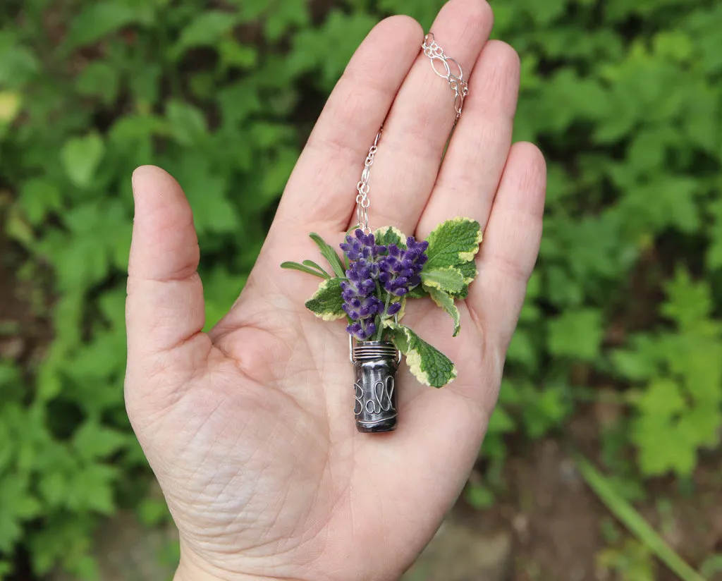 Ball Jar Bouquet or Vase Bouquet Necklace