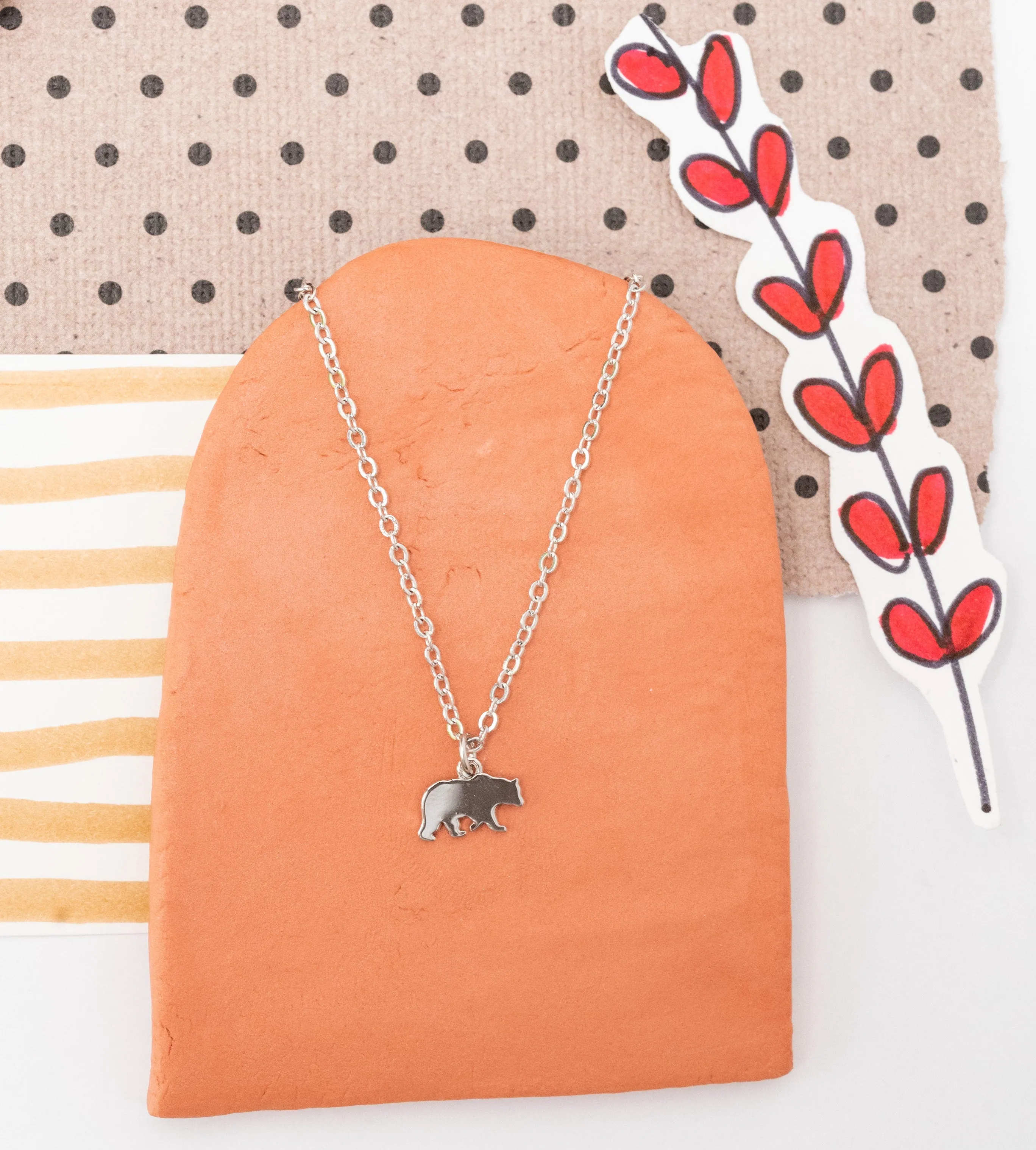 Bear Charm Dainty Necklace