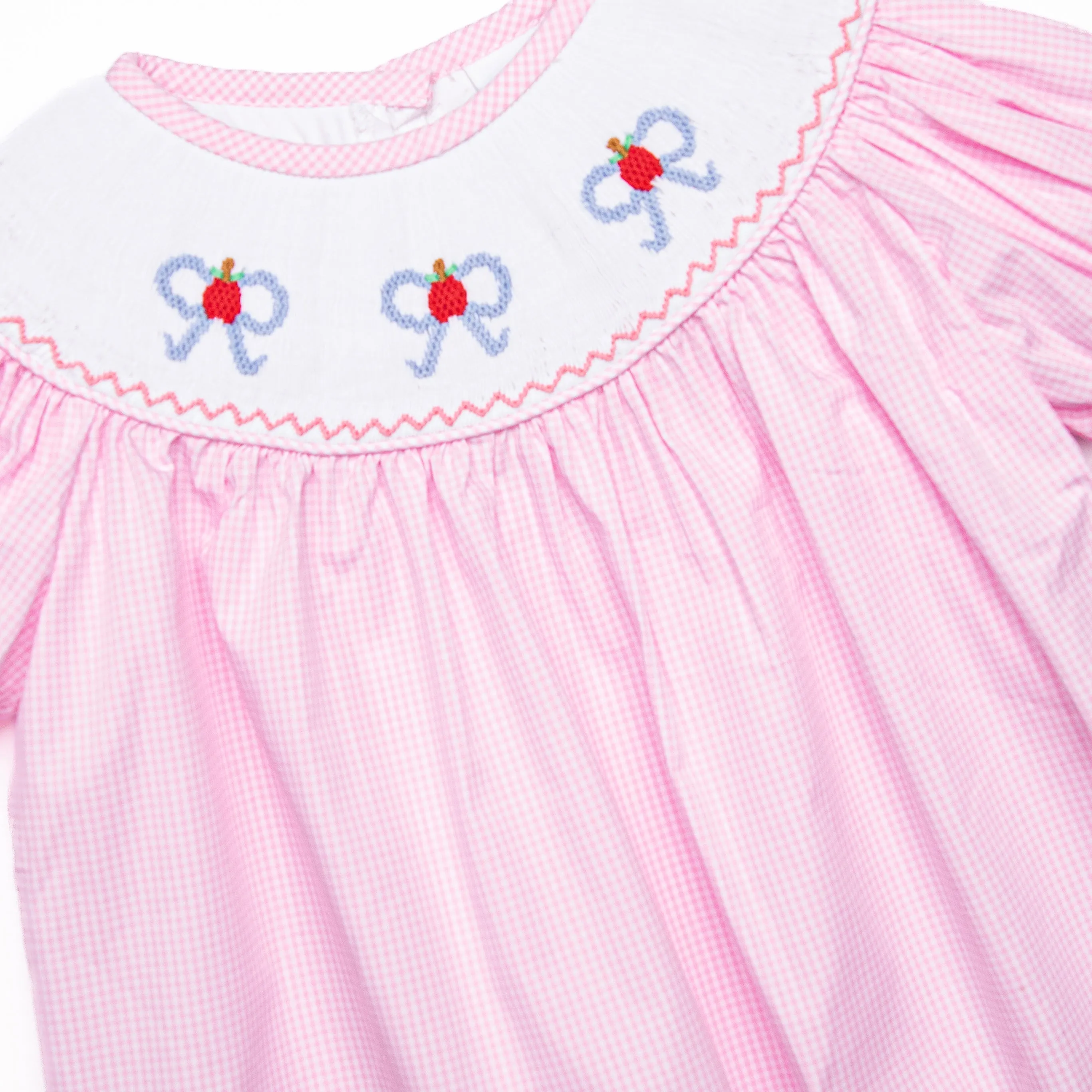 Beauty and Bows Smocked Dress, Pink