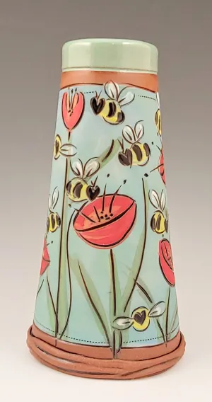 Bees & Flowers Vase