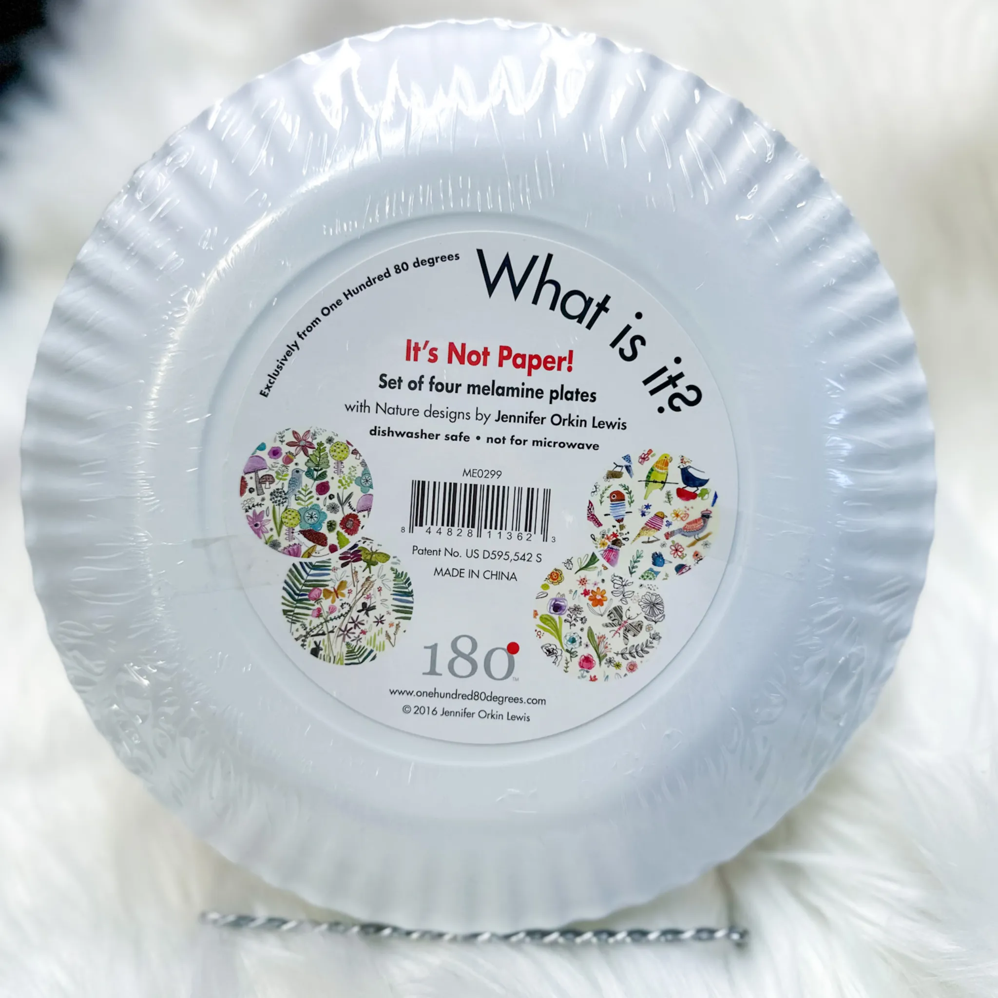Bird & Nature Scene Melamine Plates | Set of 4