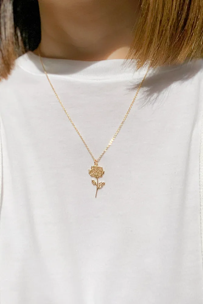 Birth Flower Necklace