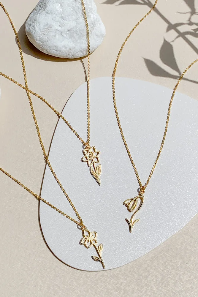 Birth Flower Necklace